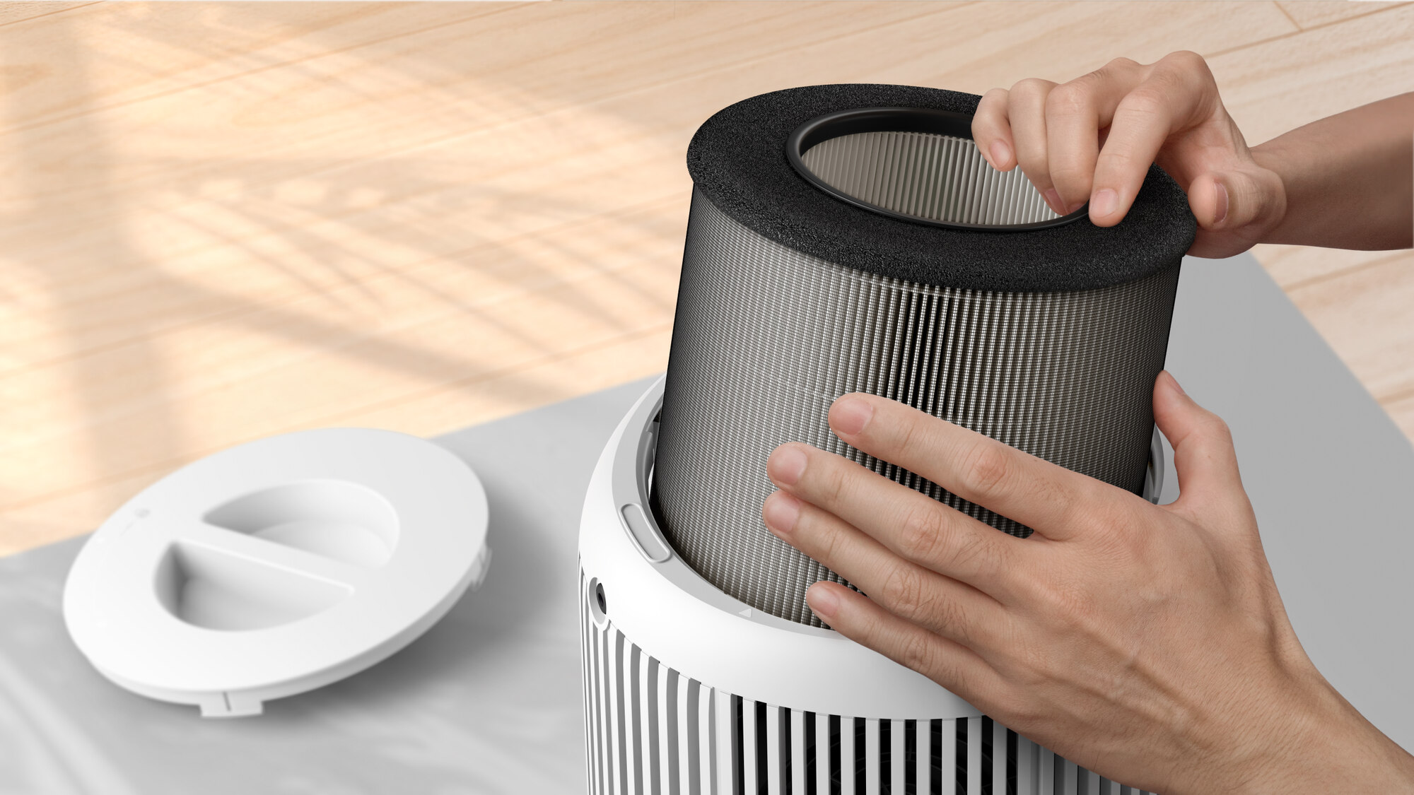 Philips Air Purifier PureProtect Mini - 65 m2, HEPA, Sleep Mode, Child Lock, Compact, White - AC0920/10 3 air purifiers ac0920 10 3