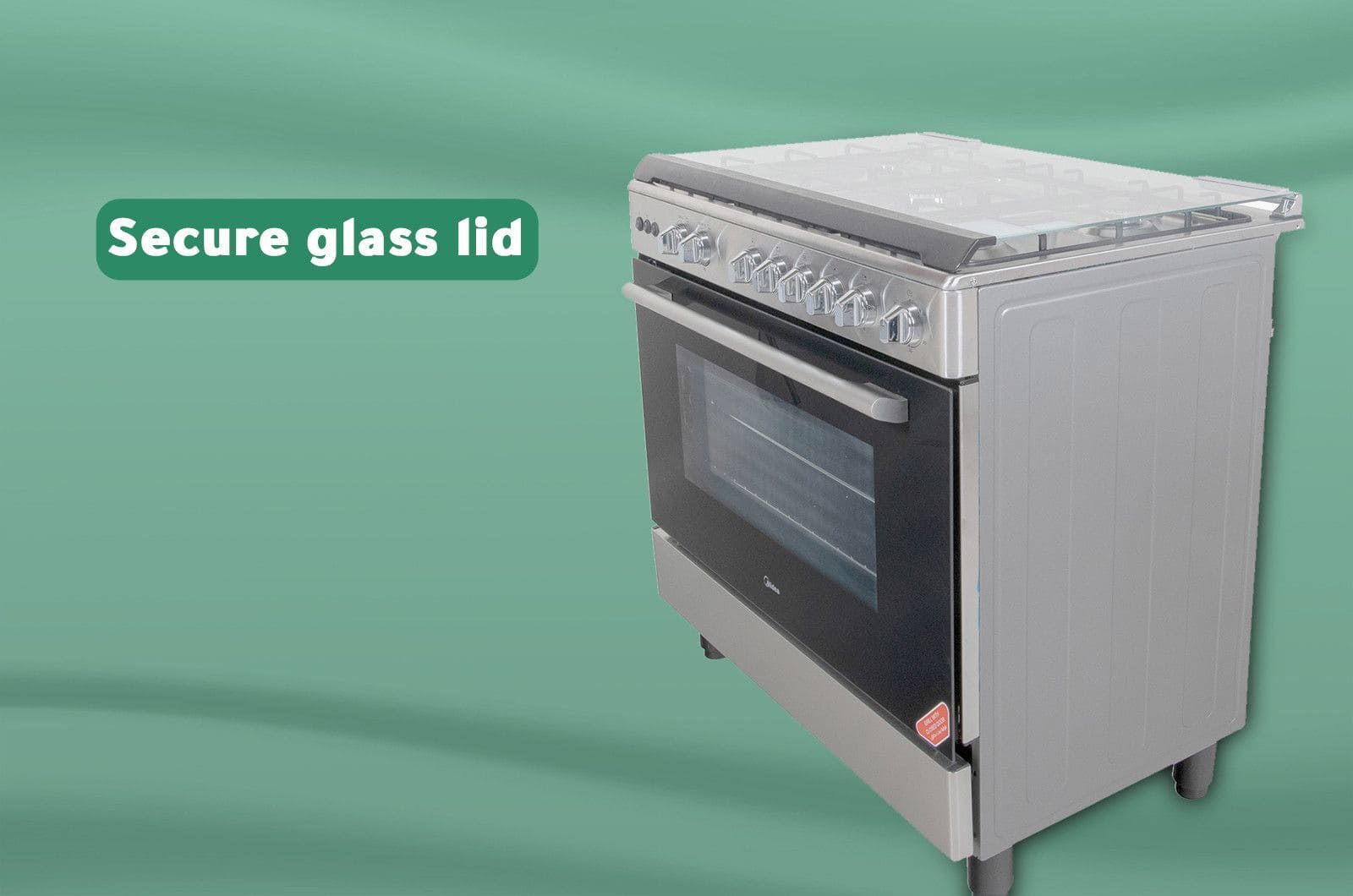 Midea Gas Cooker Stainless Steel - 115 L - 5 Burners - Grey - 36LMG5G030 2 36LMG5G030ENG 1
