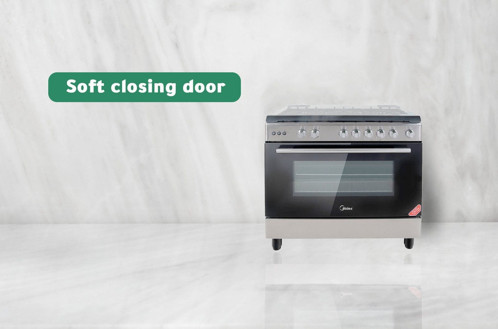 Midea Gas Cooker Stainless Steel - 115 L - 5 Burners - Grey - 36LMG5G030 1 36LMG5G030ENG 2