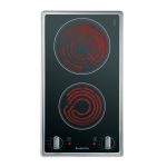 Ariston Electrical Ceramic Built-In Hob 2 Heat Zones - Black - DK2K(IX)