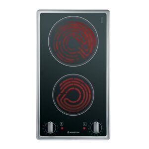 Ariston Electrical Ceramic Built-In Hob 2 Heat Zones - Black - DK2K(IX)