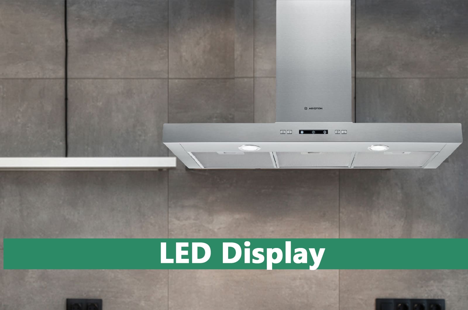 Ariston Cooker Hood Wall Mounted - 3 speeds - grey 2 AHBS9.3FLLXeng 2