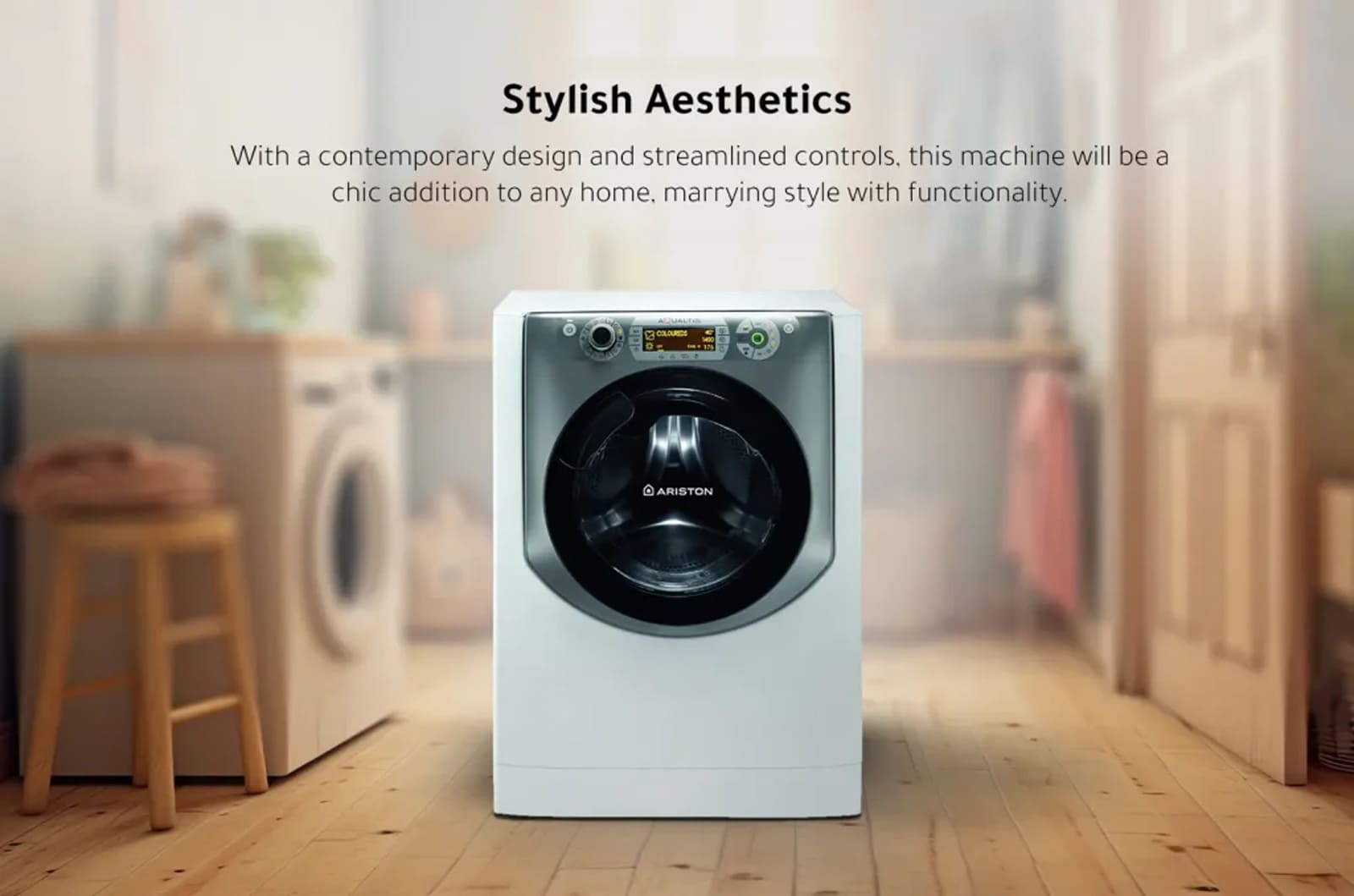 Ariston Washer and Dryer Front Load - 11 Kg Washing & 7 Kg Drying - 16 Programs - White - AQD1170D4960HZ 2 AQD1170D4960HZeng