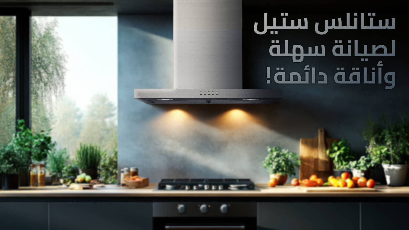 مايديا شفاط طبخ مسطح قائم بذاته تصميم مدخنة – 3 سرعات – فضي 1 E60MEW2M19ar 1