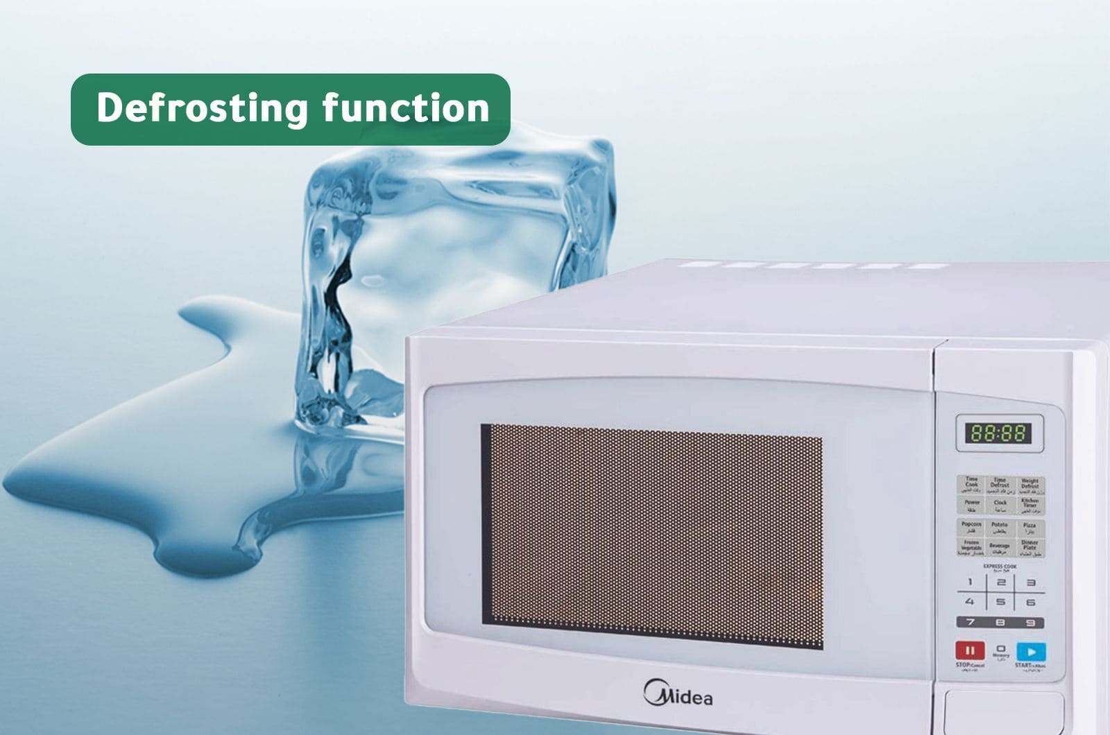 Midea Digital Microwave Oven - 20 Liters - 700 Watt - White 3 EM720CFFeng 3