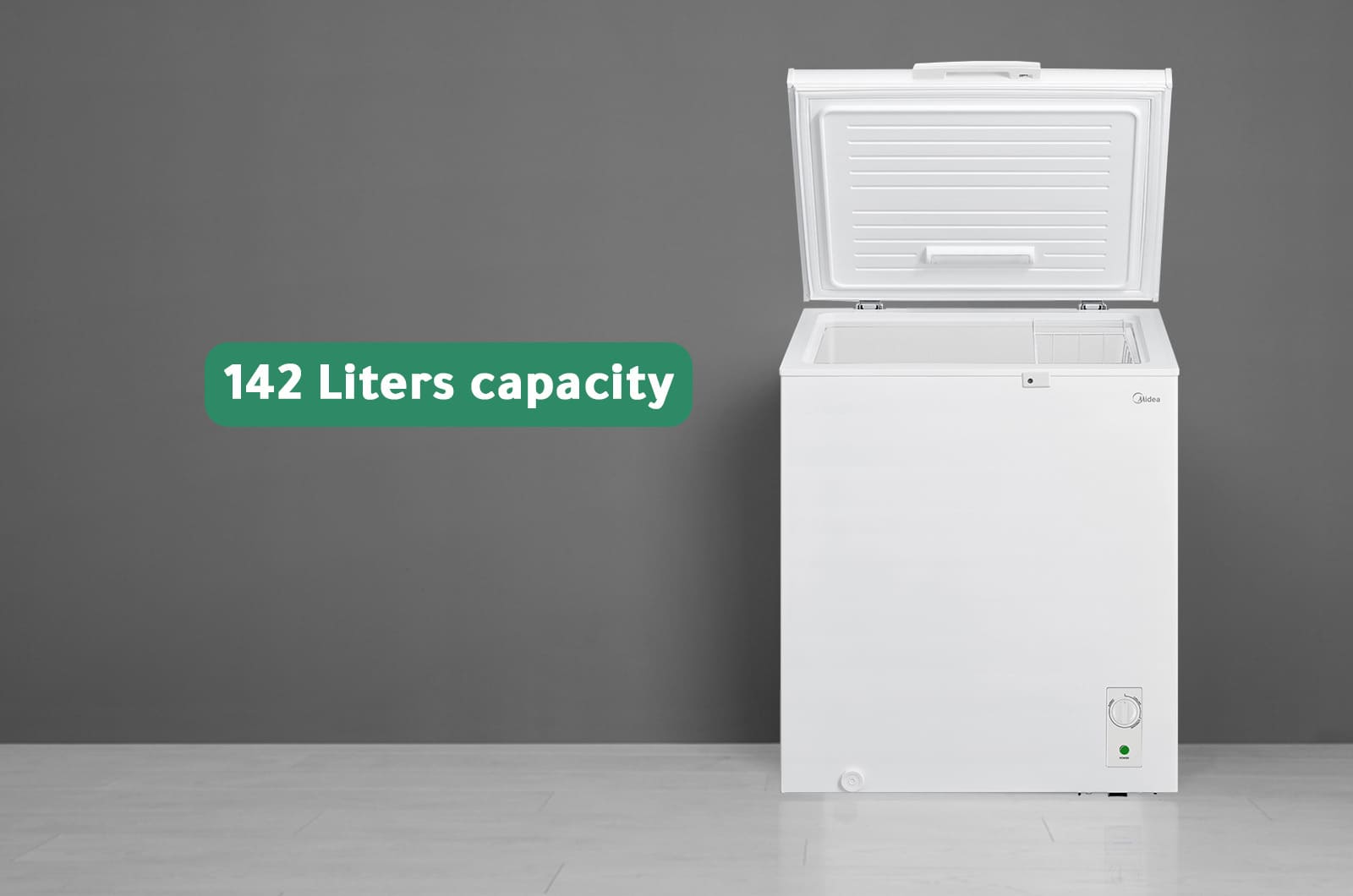 Midea Chest Freezer 142 Liters - White - HS186CN1 2 HS186CN1eng 2