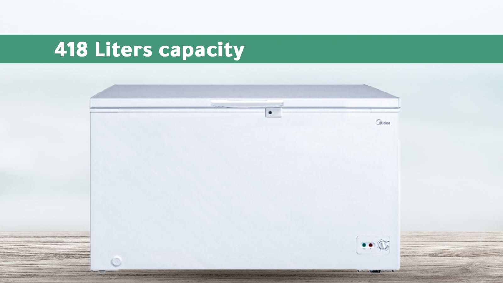 Midea Chest Freezer 14.8 cubic feet - 418 Liters - White 1 HS543Ceng 1