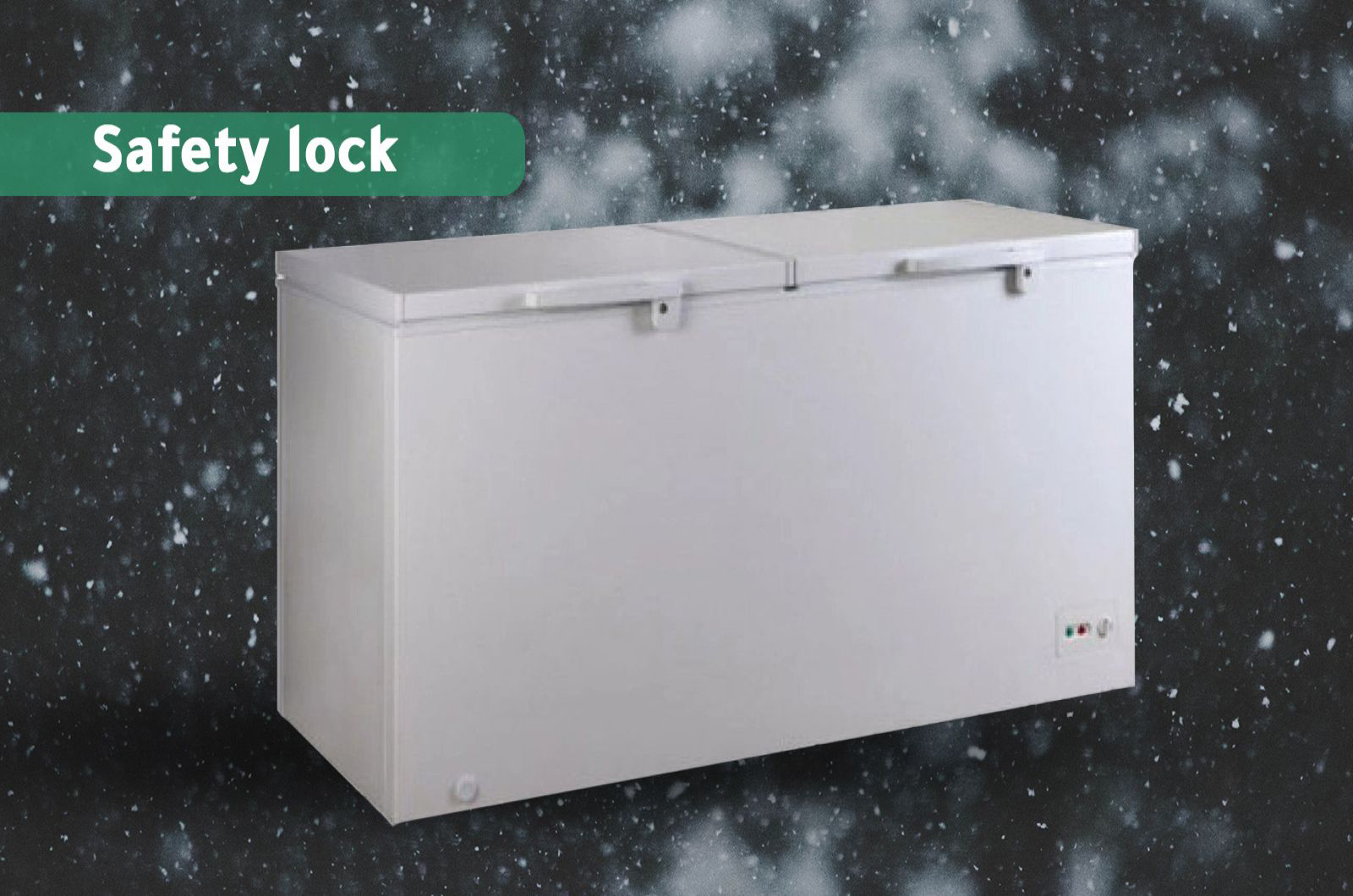 Midea Chest Freezer 19.8 cubic feet - 560 Liters - Double Door - White - HS739CN1 2 HS739CN1eng 2