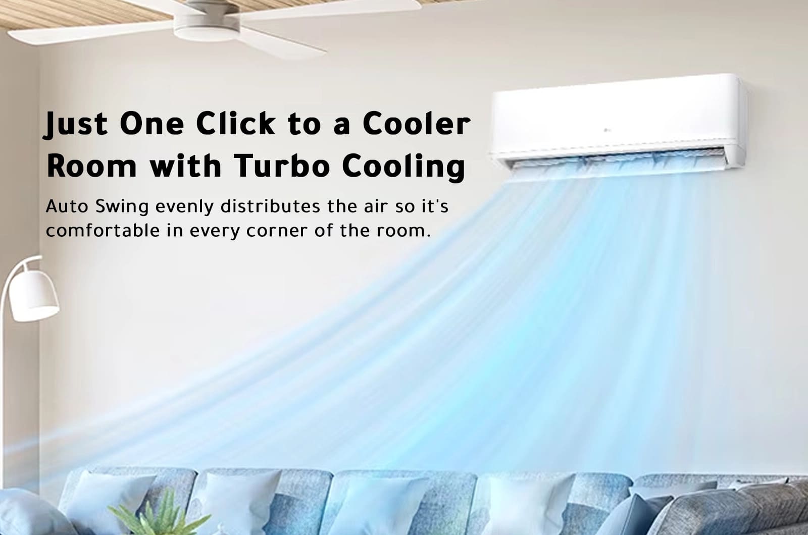 LG Split Air Conditioner Jet Cool With Gold Fins - 18300 BTU - Hot-Cold 2 LO182H0eng 2