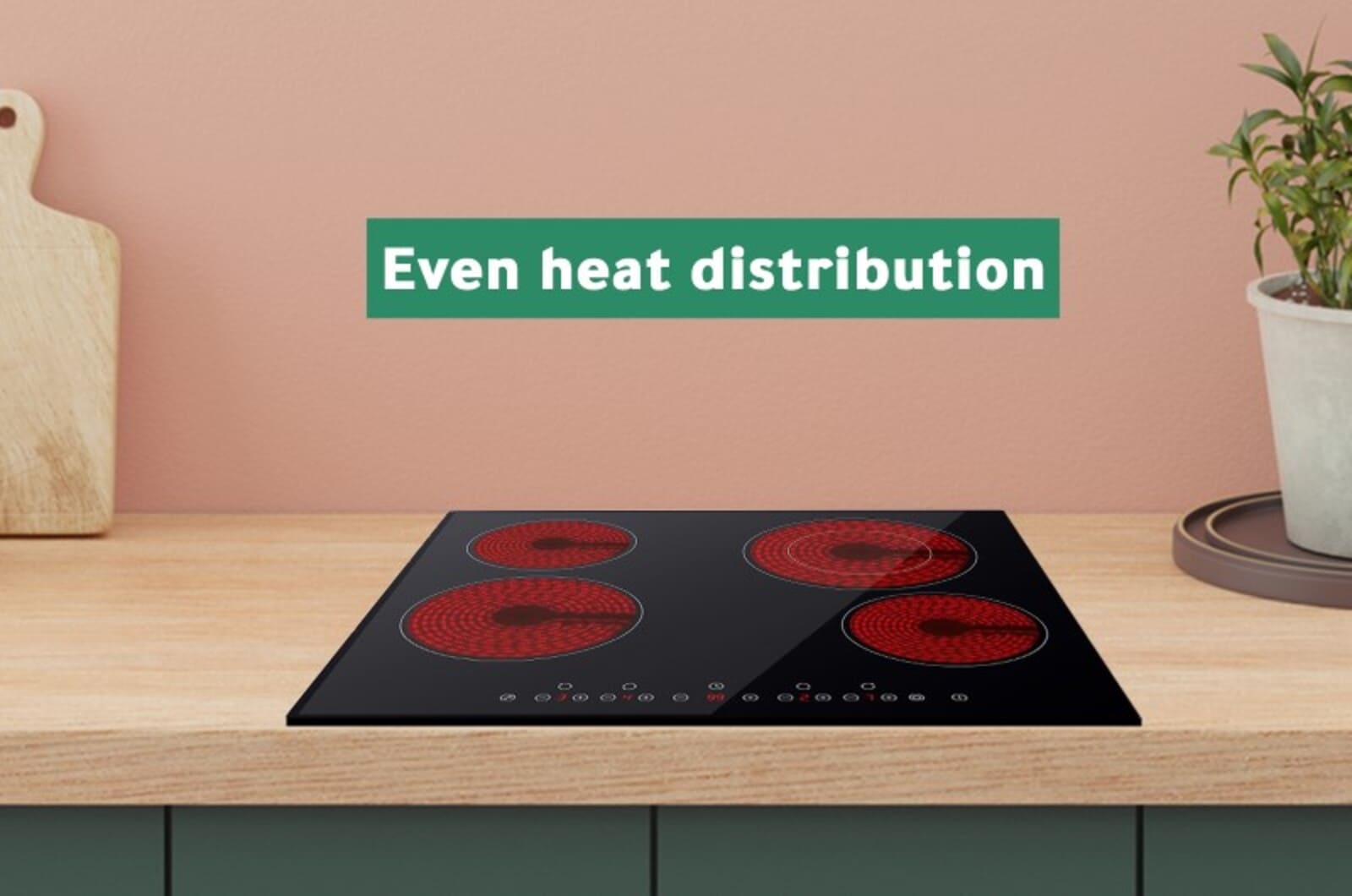 Midea Built-In electric Built-In Hob - 4 Burners - Black - 52x59 cm 3 MCHF645ENG 3