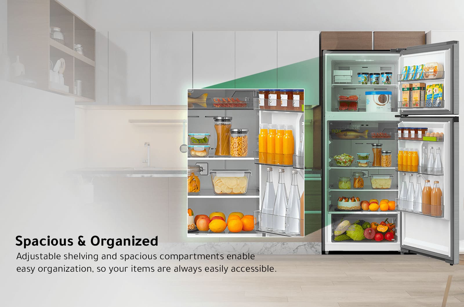 Midea Refrigerator - Double Door - 14.6 Cubic Feet - Silver - MDRT580MTU50 2 MDRT580MTU50ENG 2