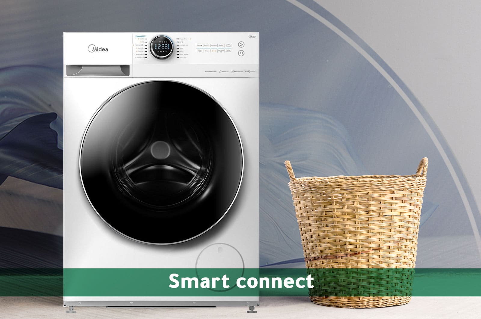 Midea Washer and Dryer Front Load - 10 Kg washing & 7 Kg Drying - 14 Programs - White - MF200D100WWSA 1 MF200D100WWSAeng 1