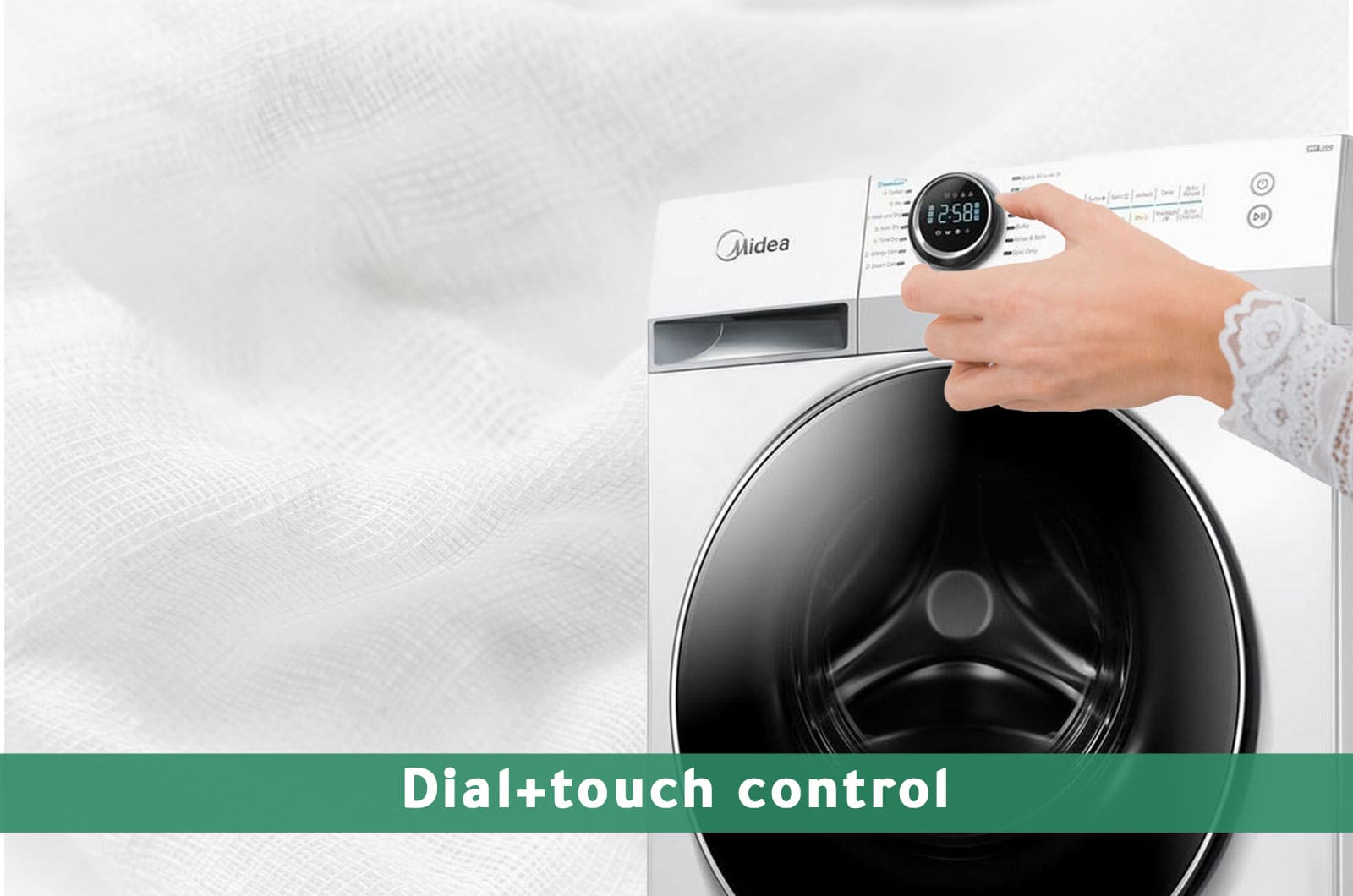 Midea Washer and Dryer Front Load - 10 Kg washing & 7 Kg Drying - 14 Programs - White - MF200D100WWSA 3 MF200D100WWSAeng 3