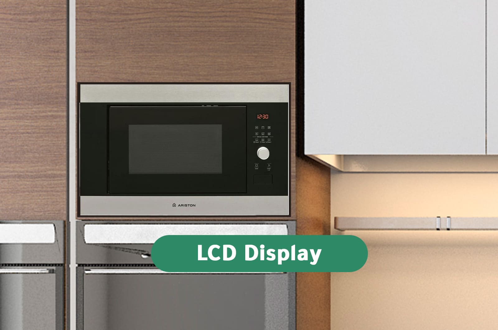 Ariston Built-in Microwave Oven With Grill - 25 Liters - grey - 59.5x40 cm 2 MF25GIXA60HZeng 2