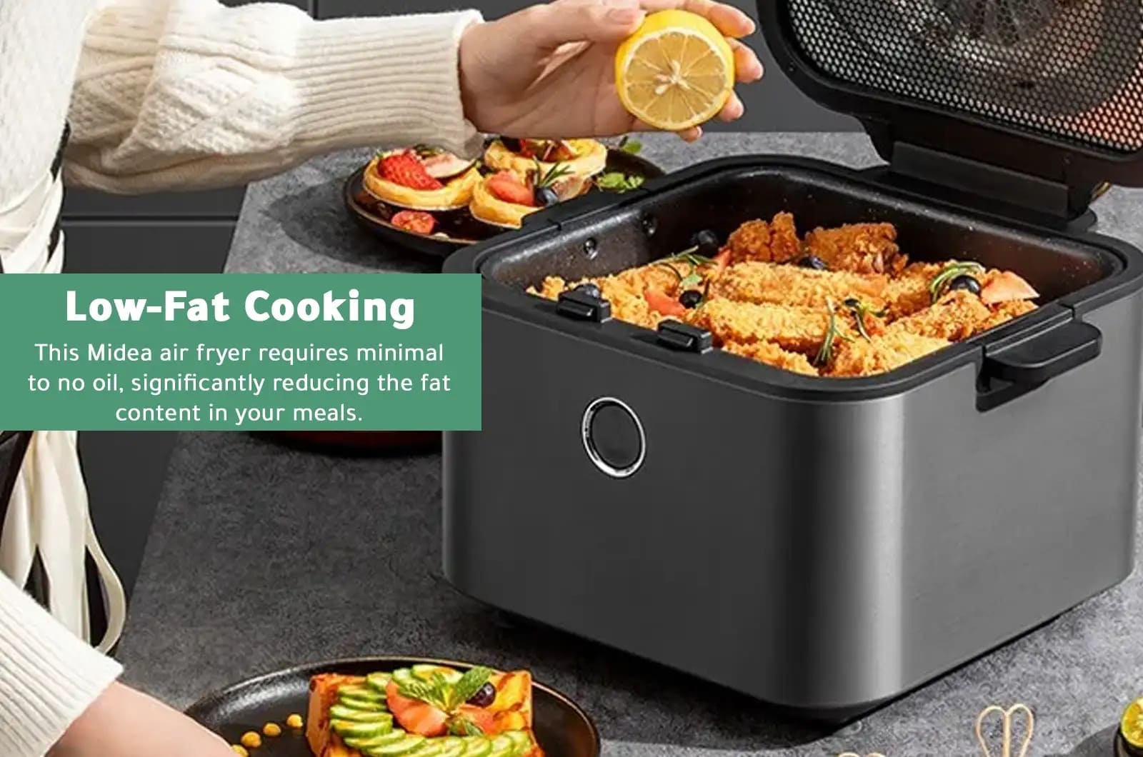 Midea Air Fryer - 7 L - 1650W - MF-CY75A2 2 MFCY75A2eng 2