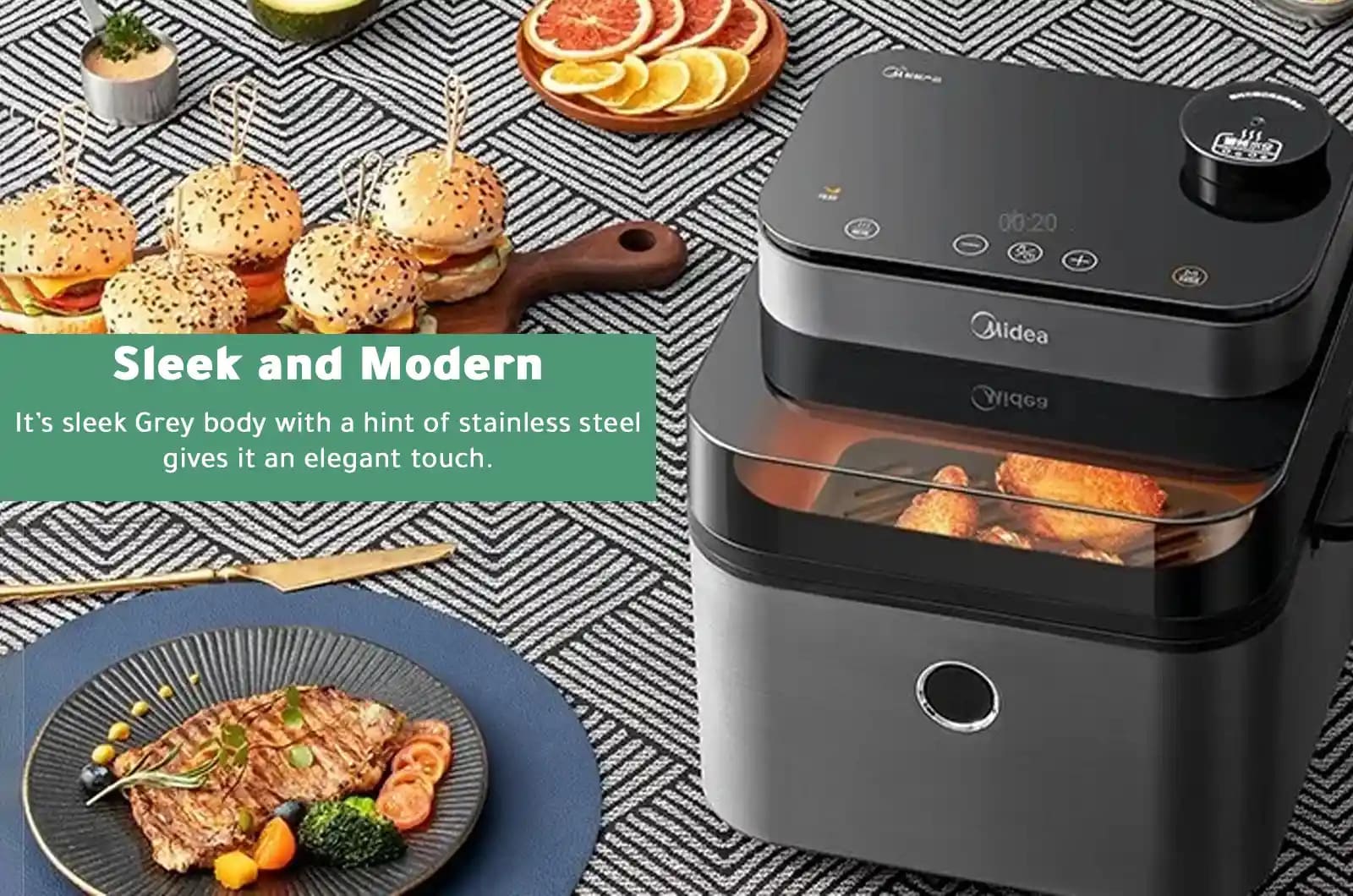 Midea Air Fryer - 7 L - 1650W - MF-CY75A2 4 MFCY75A2eng 4