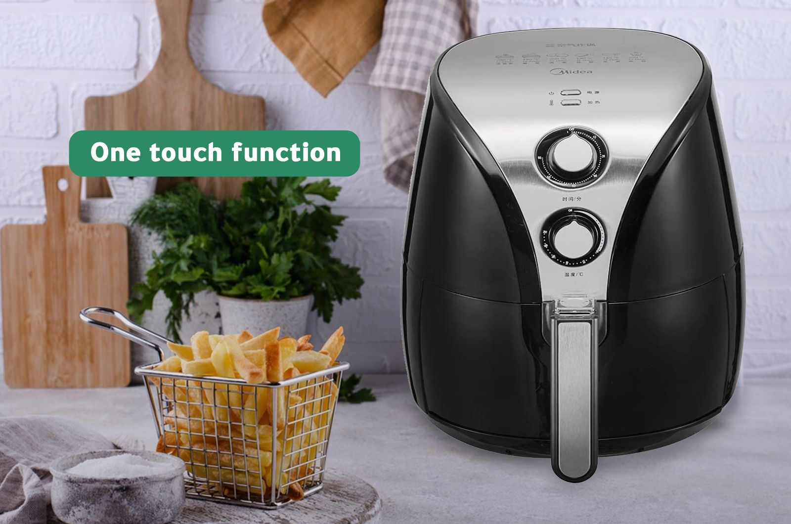 Midea Electric Air Fryer - 2.2 Liters - 1230 watt - Black 1 MFTN20AENG 1