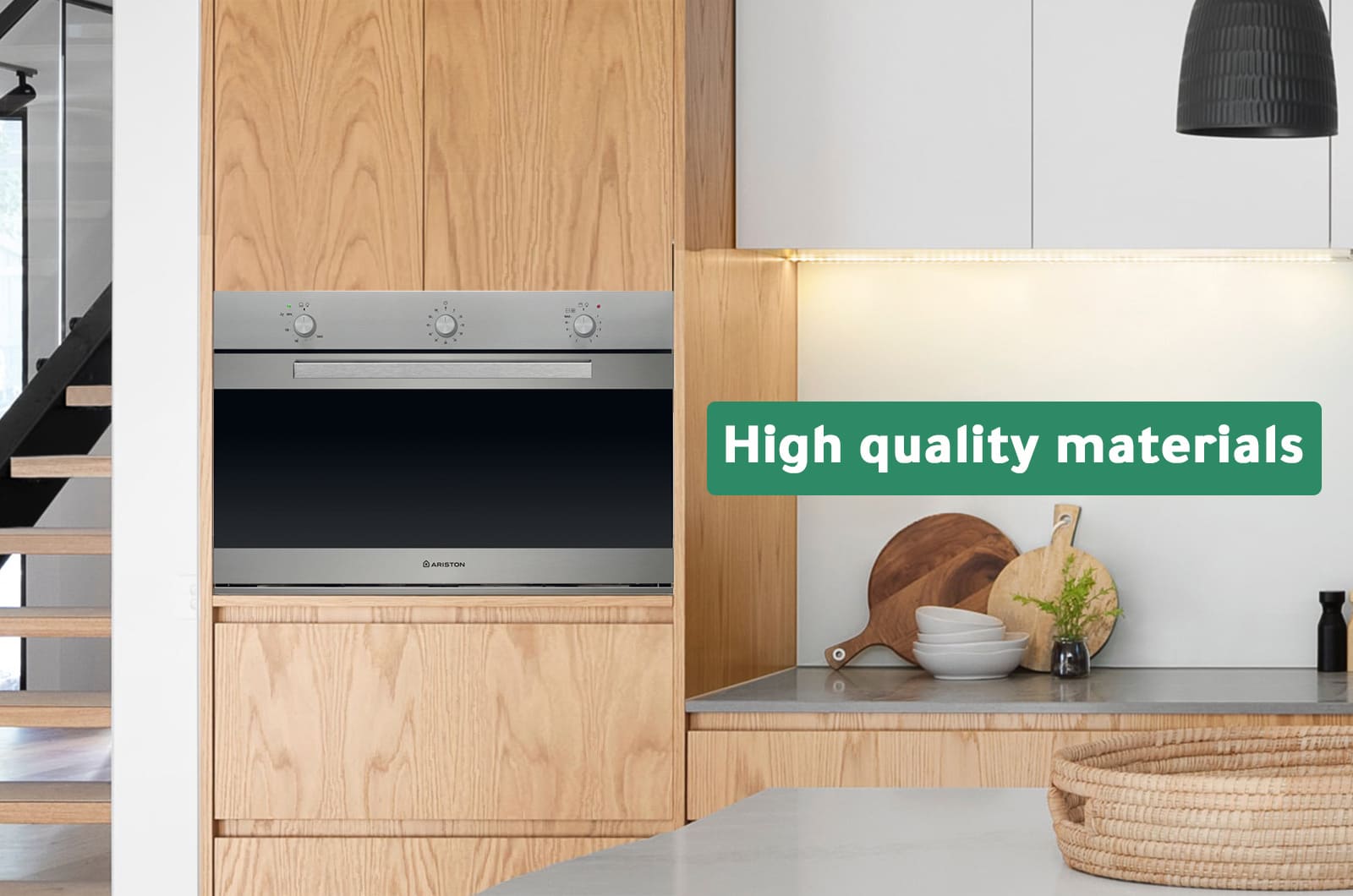 Ariston Built-in Gas Oven - 73 liters With Auto Ignition - grey - 59.5x89.5 cm 3 MHG521IXeng 3