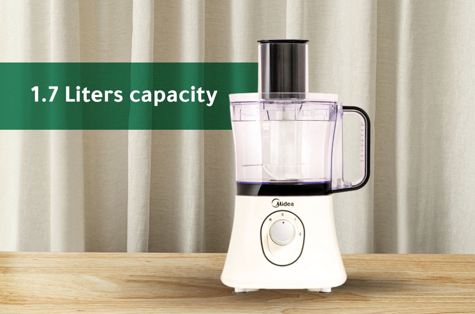Midea Food Processor - 1.7 Liters - 600 Watt - White 1 MJ60FM01Aeng 1