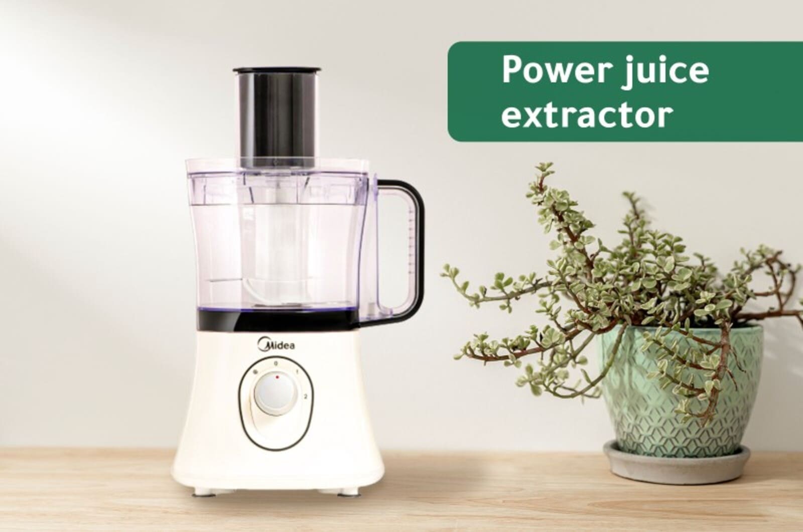 Midea Food Processor - 1.7 Liters - 600 Watt - White 2 MJ60FM01Aeng 2