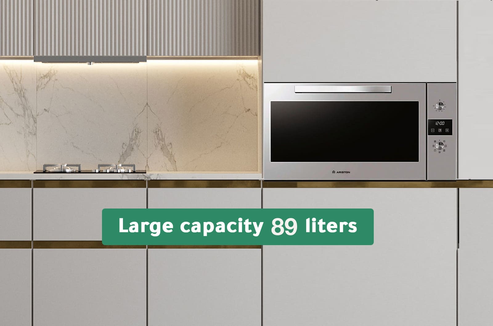 Ariston Built-in Electric Oven - 89 liters - 8 Programs - Grey 1 MS644IXeng 1