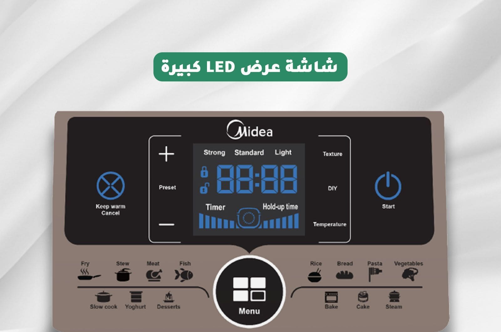 قدر طهي كهربائي مايديا - 14 برنامج - 6 لتر - 1000 واط - أبيض 3 MYSS6062AR 3