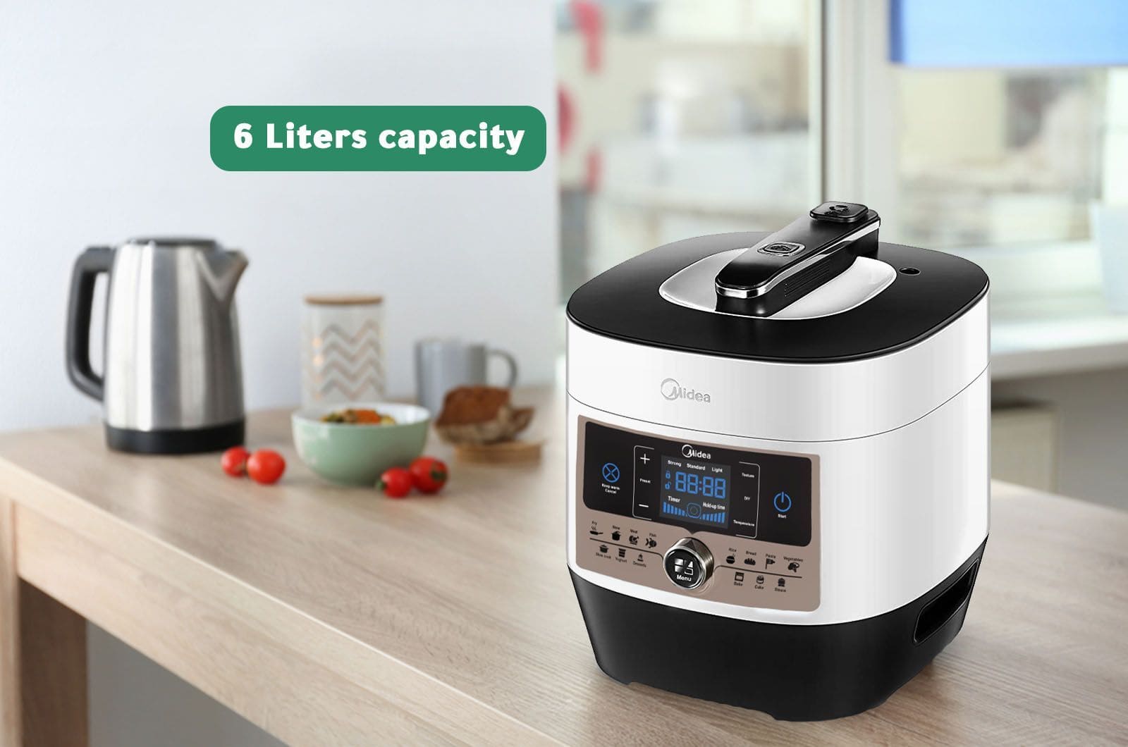 Midea Multi-Functional Cooker - 14 Programs - 6 liters - 1000 watt - White 2 MYSS6062ENG 2