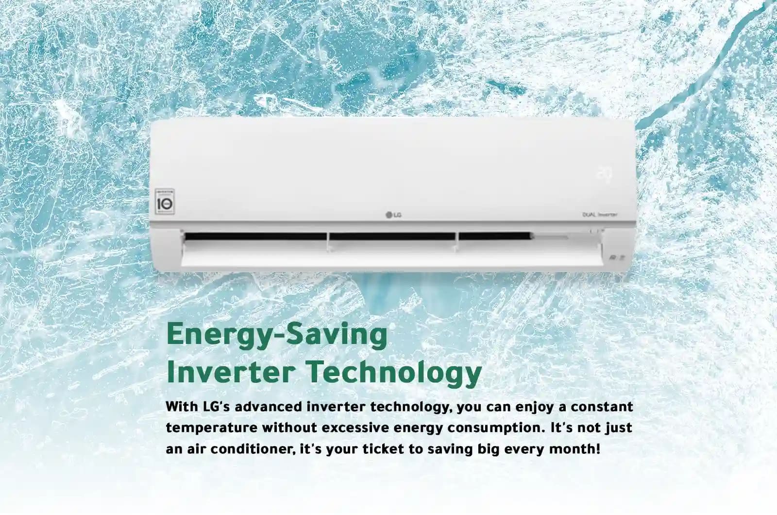 LG Split Air Conditioner 12000 BTU cold only Energy Saving Inverter - NF122C0 2 NF122C0eng 2