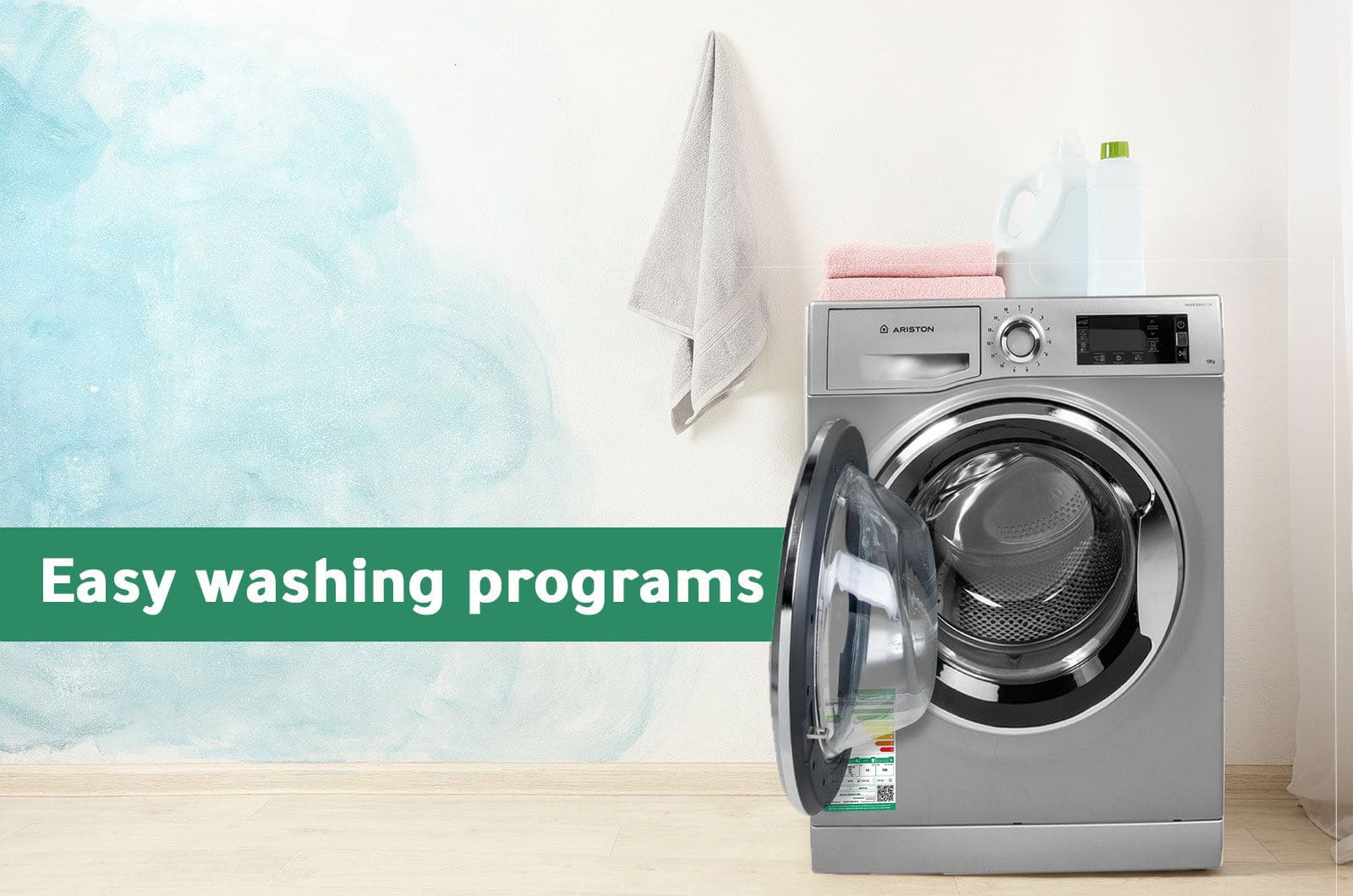 Ariston Washer Front Load - 10 Kg Washing - 14 Programs - Silver - NLLCD1045SCA60HZ 3 NLLCD1045SCA60hz eng 3