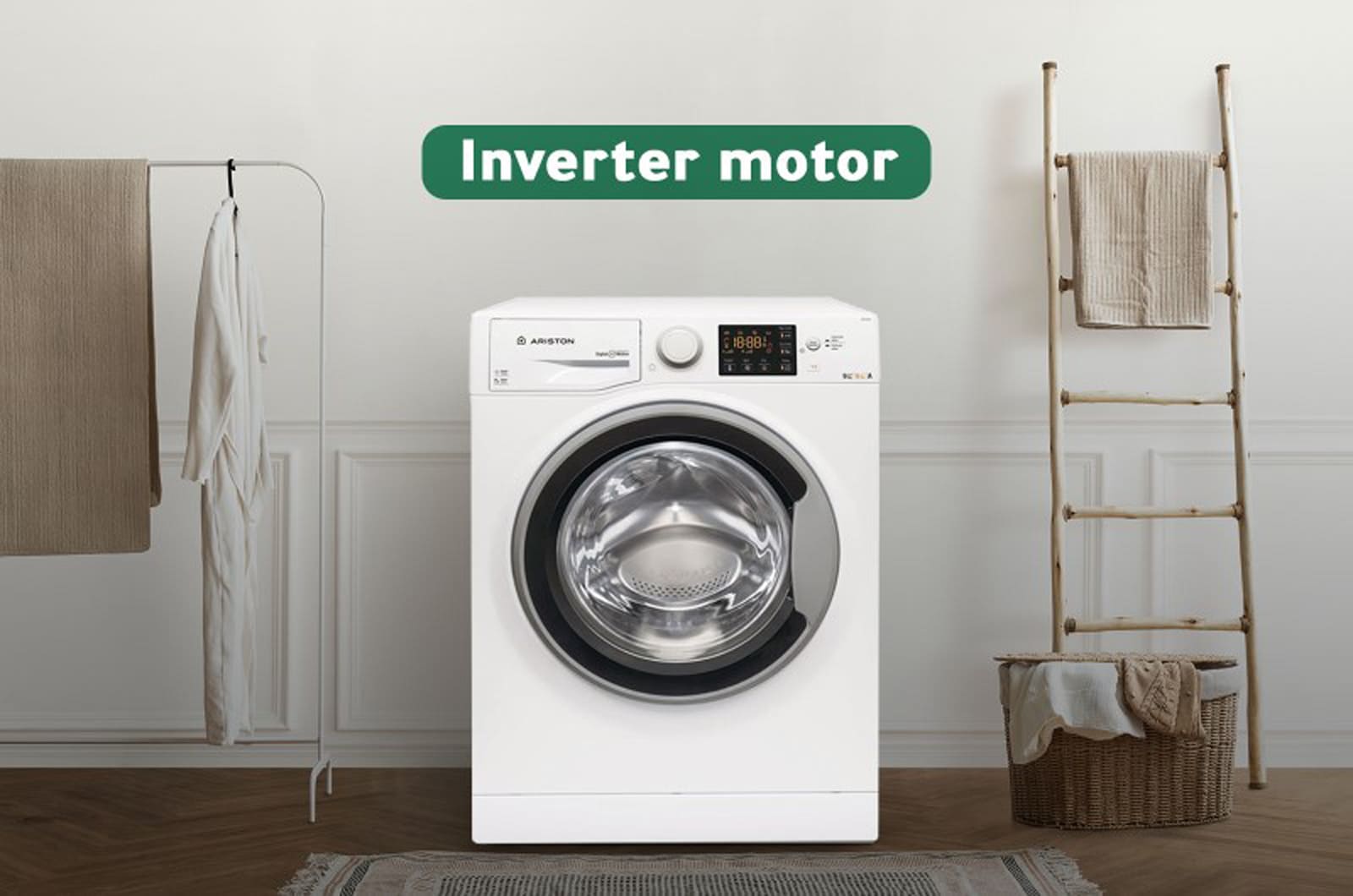 Ariston Washer and Dryer Front Load - 9 Kg Washing & 6 Kg Drying - 9 Programs - White - RDPG96207S60HZ 1 RDPG96207S60HZeng 1