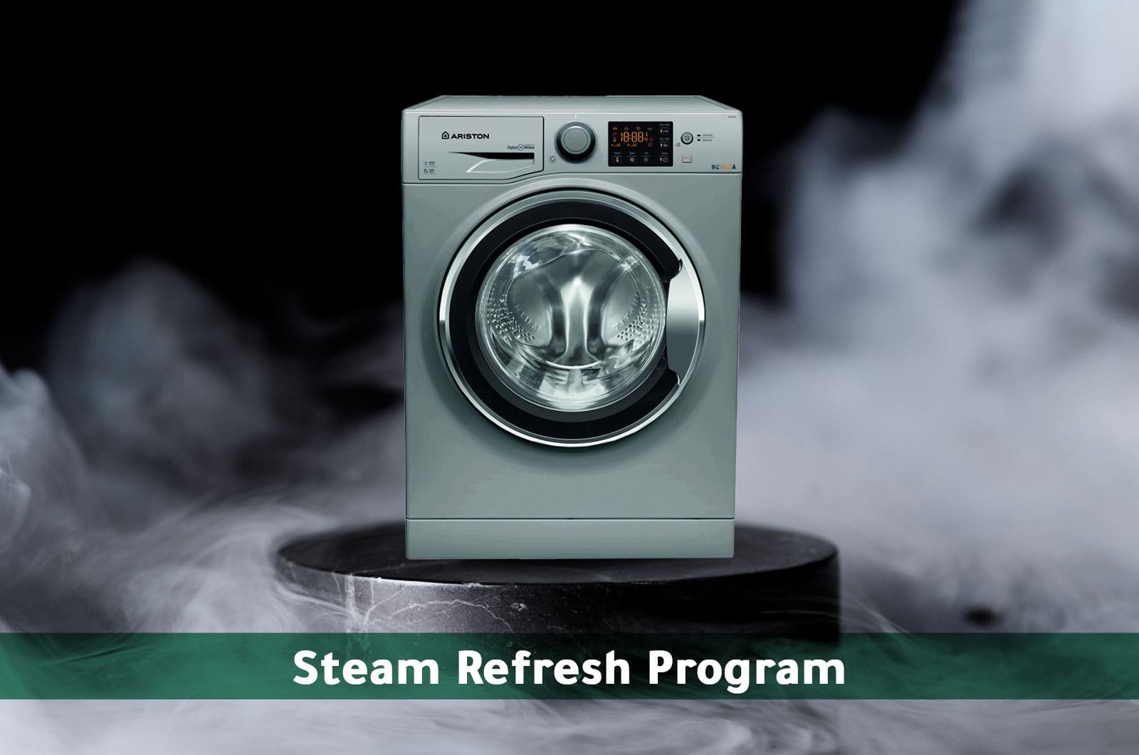 ِAriston Washer and Dryer Front Load - 9 Kg Washing & 6 Kg Drying - 16 Programs - Silver - RDPG96207SX60HZ 3 RDPG96207SX60HZeng 3