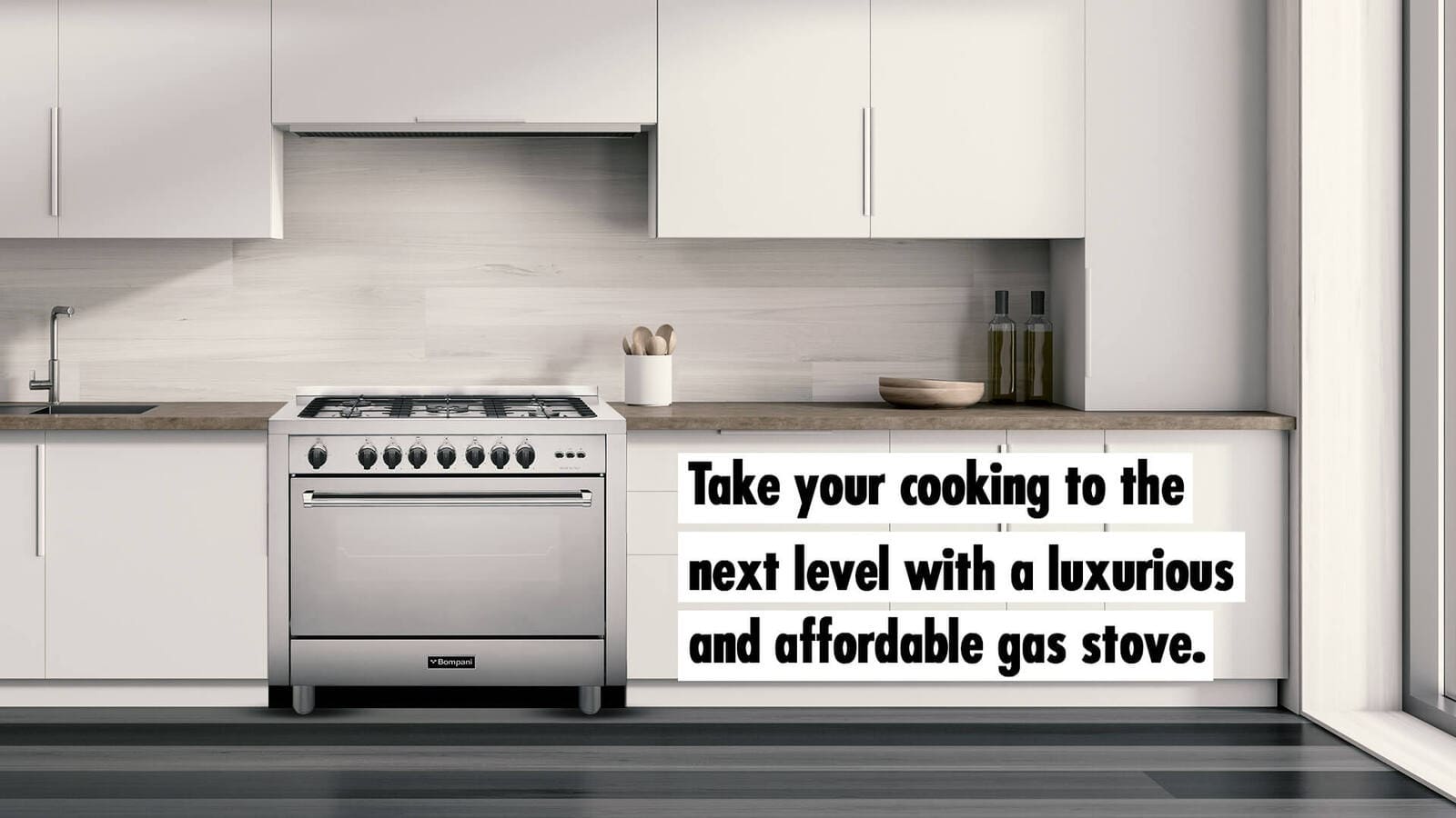 Bombani Gas Cooker Stainless Steel - 119 L - 5 Burners - Silver - TECH100.GG5TCIX 1 TECH100.GG5TCIXeng 1 1