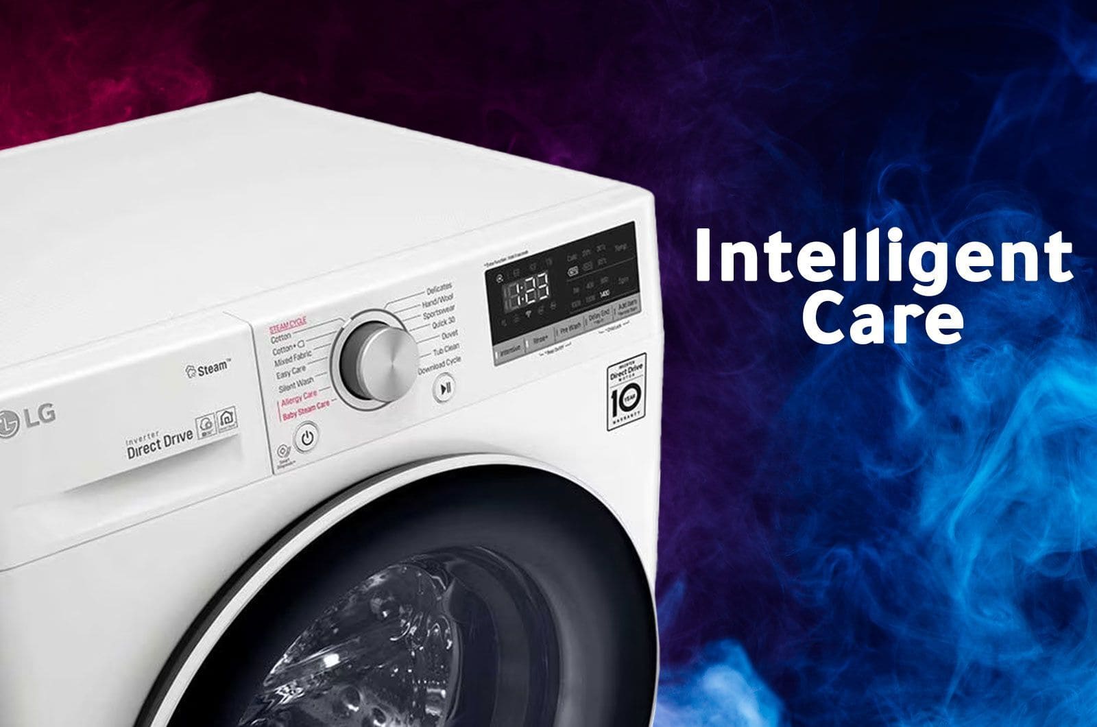 LG Washer Front Load - 8 Kg Washing -14 Programs - White - WFV0812WH 1 WFV0812WHeng 1