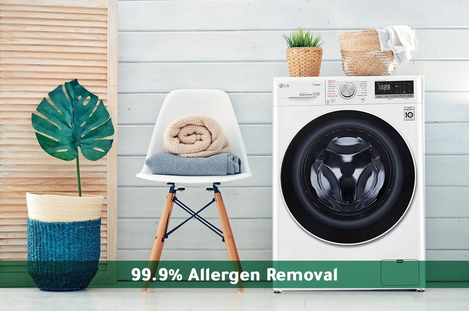 LG Washer Front Load - 8 Kg Washing -14 Programs - White - WFV0812WH 2 WFV0812WHeng 2
