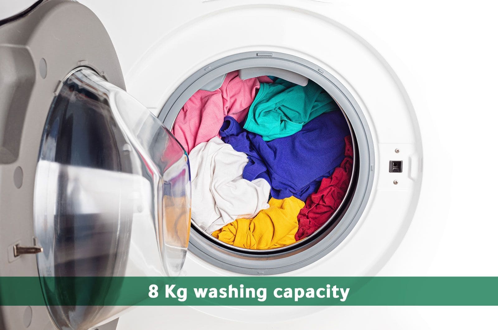 LG Washer Front Load - 8 Kg Washing -14 Programs - White - WFV0812WH 3 WFV0812WHeng 3