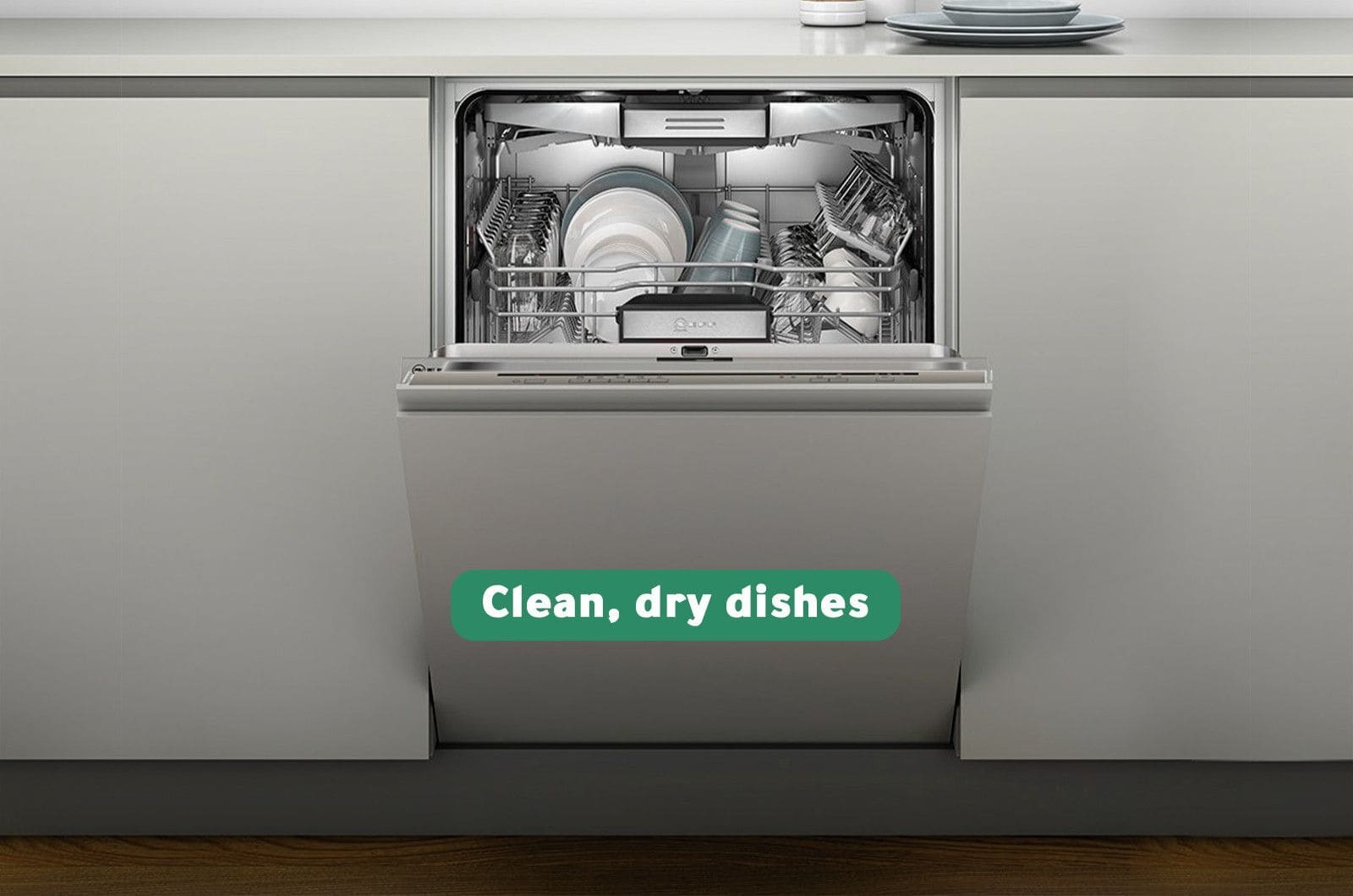 Midea Built-in Dishwasher - 5 Programs - 14 Place Settings - Grey - WQP147713F 1 WQP147713Feng 1