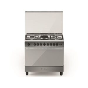 Ariston Gas Cooker 4 Burners - Silver - BAM951EMSS