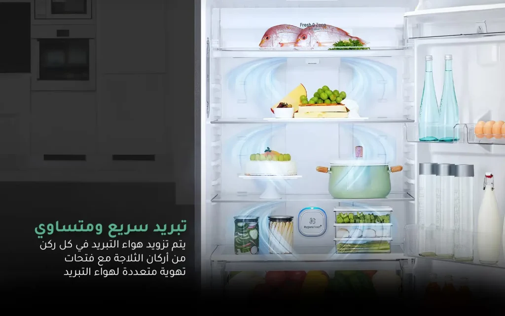 إل جي ثلاجة بفريزر علوي 13.4 قدم مكعب - بابين - بلاتين فضي 1 ثلاجة إل جي بفريزر علوي 20 9 قدم مكعب 03 ar